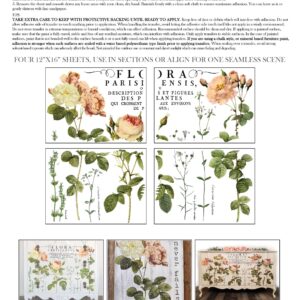 IOD Transfer decorativ Flora Parisiensis set de 4 pagini A3